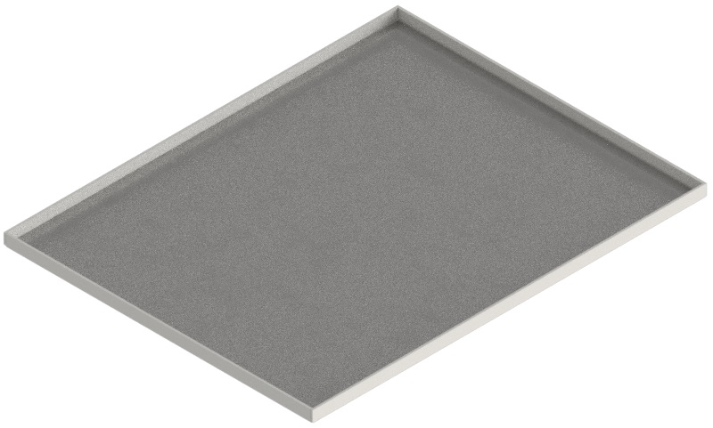 Produktbild UBK 401 121  -  Blind-Deckel zu UBK 400 mit Kante geschlossen aus ALU 2.5mm, 12mm Vertiefung